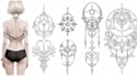 create small, minimalistic, ornamental fine line tattoo