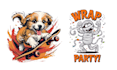 do custom cartoon skeleton skate logo or vector t shirt design