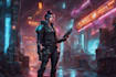 make a cyberpunk character art