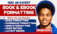 do book and ebook formatting paperback formatting book editing and layout design