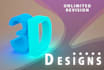 do 3d modelling, product mockups, and 3d rendering
