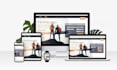 do multiple responsive screen mockups for pc, imac, iphone, ipad, macbook