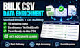 do prospect contact lead list building and email finding, CSV data enrichment