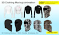 make 3d clothing mockup, apparel, and animation