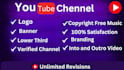 create and setup youtube channel logo, banner with optimization