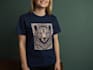 create animal linocut tshirt design for brands