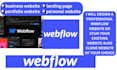 redesign, design or develop webflow website, webflow master