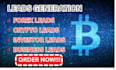 deliver valid live forex and crypto leads for all countries