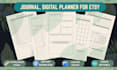 design digital planner, journal design, hyperlinked planner for etsy