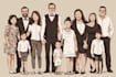 draw a vector art family portrait
