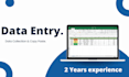 do data entry in excel, database, copy paste