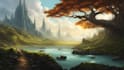 draw fantasy concept landscape illustrations
