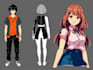 draw anime and game style characters art