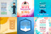 design quality image quotes or posters in arabic and english