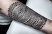 create sleeve tattoo design in geometric style