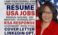 write federal resume, ksa response for military, usajobs, government, veteran