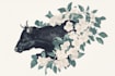 draw an animal and botanical illustration