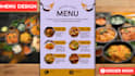 design restaurant flyer, manu card, poster and food menu