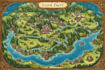 do line art fantasy map illustration