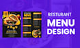design professional restaurant menu