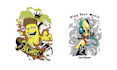 design retro cartoon character graffiti logo
