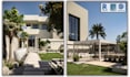 do backyard landscape design, garden, terrace, pool, patio and 3d rendering
