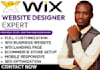create wix website, wix website redesign wix website development