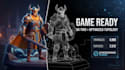 create game ready low poly 3d character model