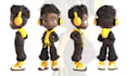 create 3d cute character design modeling, printing, game, rendering in blender