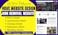 design havc website, construction website, cleaning website junk removal website
