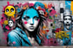 create unique street art graffiti collage