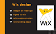 build wix website or wix website design or wix website redesign