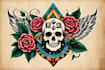 create a rad traditional tattoo design