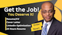 write your senior executive CV, resume, cover letter and optimize your linkedin
