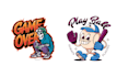 create retro gamers cartoon character logo with  t shirt design