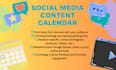 create your social media content calendar