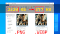 convert 10,000 images from png or jpeg to webp