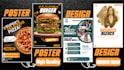 design professional poster design travel, food and business