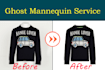 do invisible ghost mannequin neck joint dummy remove service