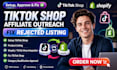setup tiktok shop, fix tiktokshop, fix rejected listing, sync shopify product