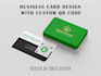modern business card design with custom qr code
