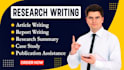 write scientific research articles, summary and case study