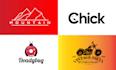 do trendy unique flat business logo design