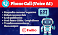 create a voice ai phone call assistant chatbot with openai chatgpt using twilio