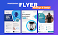 design modern business flyer, event flyer, marketing flyer or digital flyer
