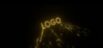 make this professional 3d logo animation with gold particle