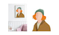 draw flat minimalistic vector portrait