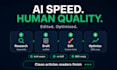 write human first SEO blogs that rank on search engines, ai