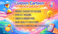 do 2d cartoon character designing rigging and animation