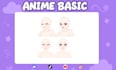 draw cute and aesthetic anime character illustration